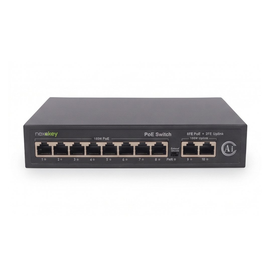 Nexakey NS6000S-8P2U 8 Port 100M Unmanaged PoE Switch