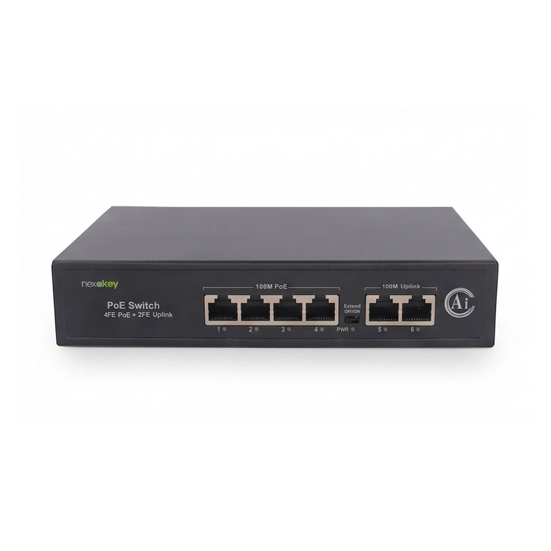Nexakey NS6000S-4P2U 4 Port 100M Unmanaged PoE Switch
