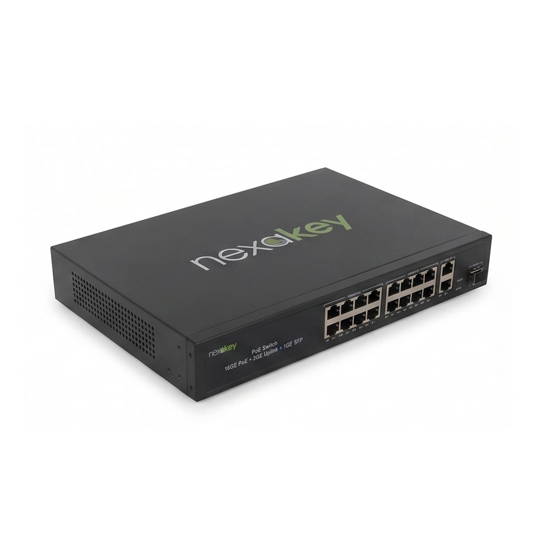 Nexakey NS-6000GS-16P2U1S 16 Port 1000M Unmanaged PoE Switch 