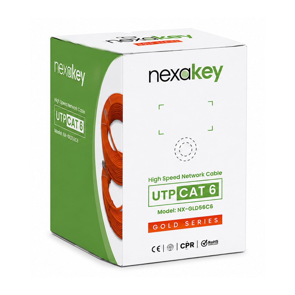 Nexakey NX-GLD56C6 Cat6 UTP Network Cable 305 Meter CCA Conductor