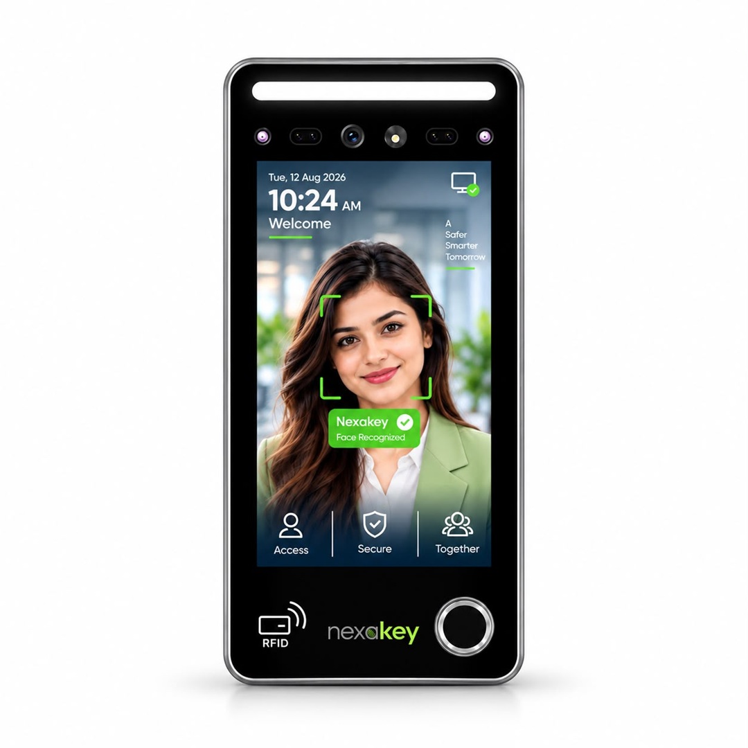 Nexakey NX-V550-FGB portable face and fingerprint attendance terminal with 4G
